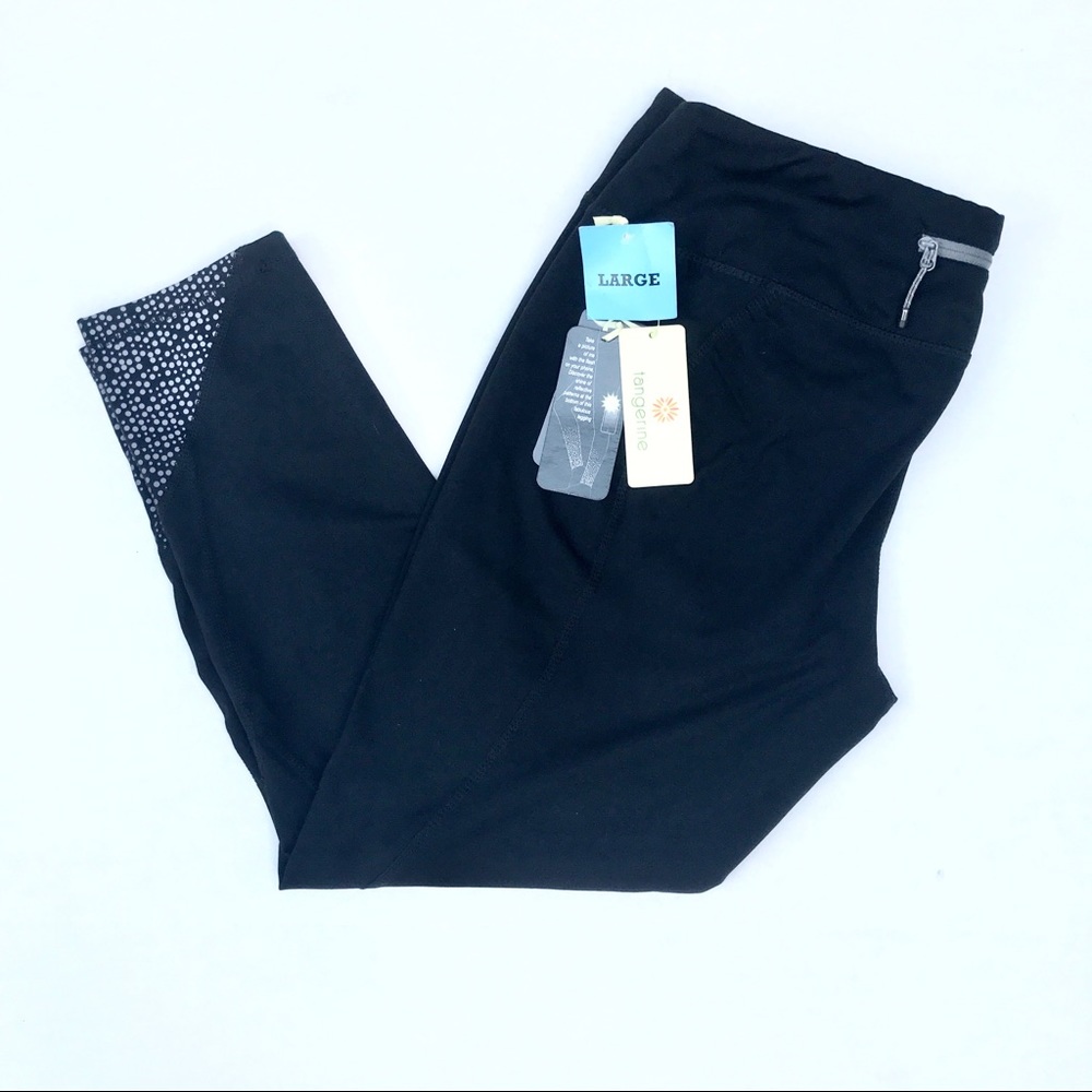 Tangerine cropped workout leggings